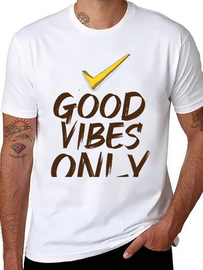 Good Vibes Only Black Graphic T-Shirt