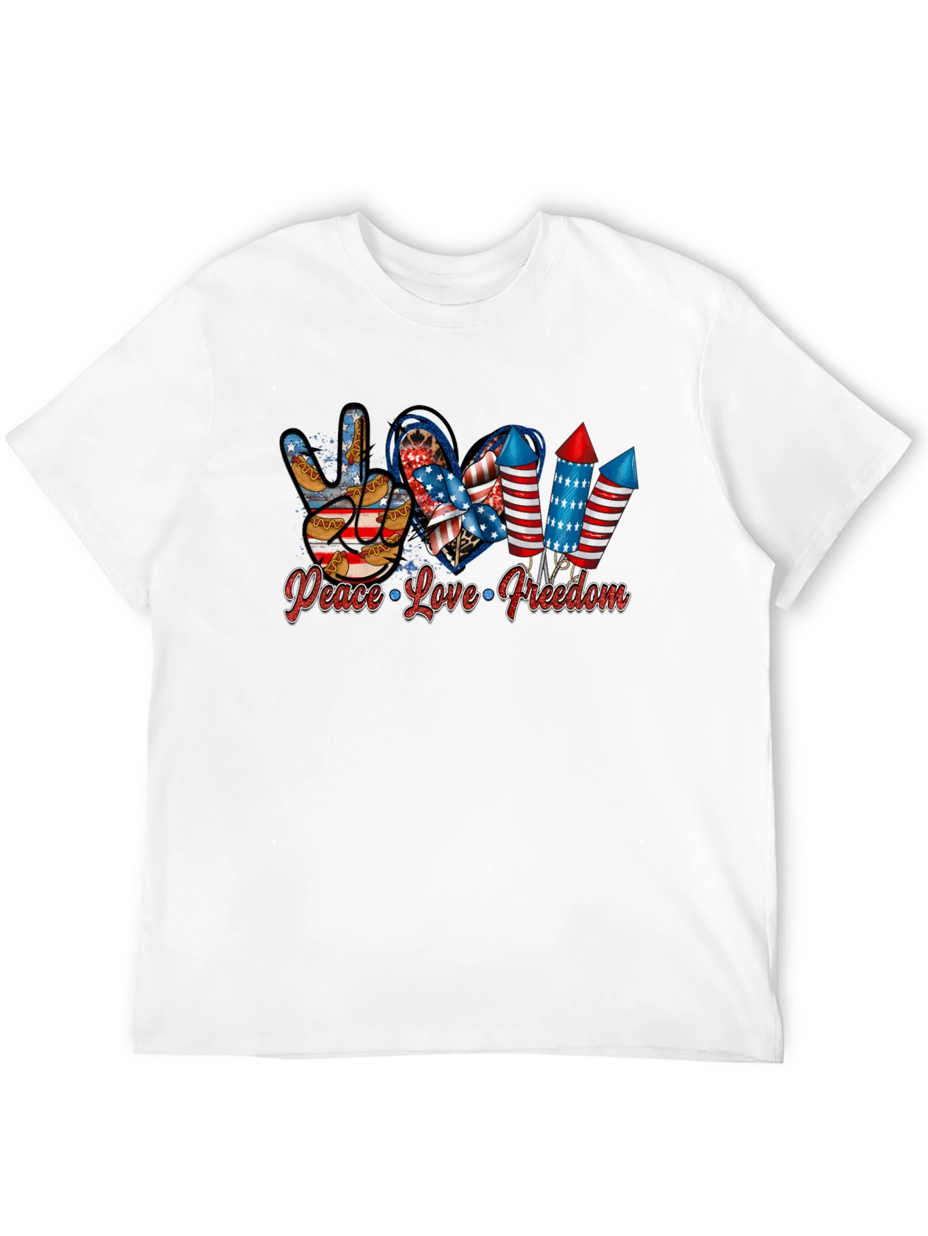 Peace Love Freedom Patriotic T-Shirt