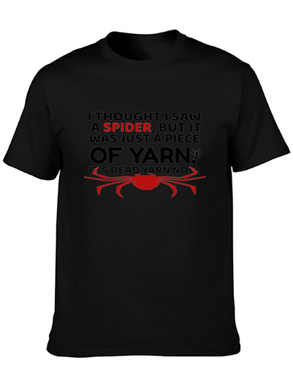 Funny Spider Yarn Graphic T-Shirt