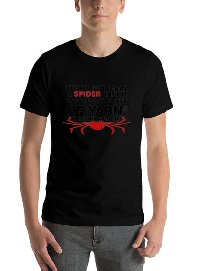 Funny Spider Yarn Graphic T-Shirt