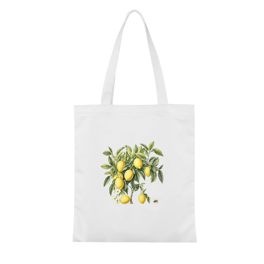 Soft Floral Minimal Print Canvas Tote | Sweet Casual Daily Carry Shoulder Bag
