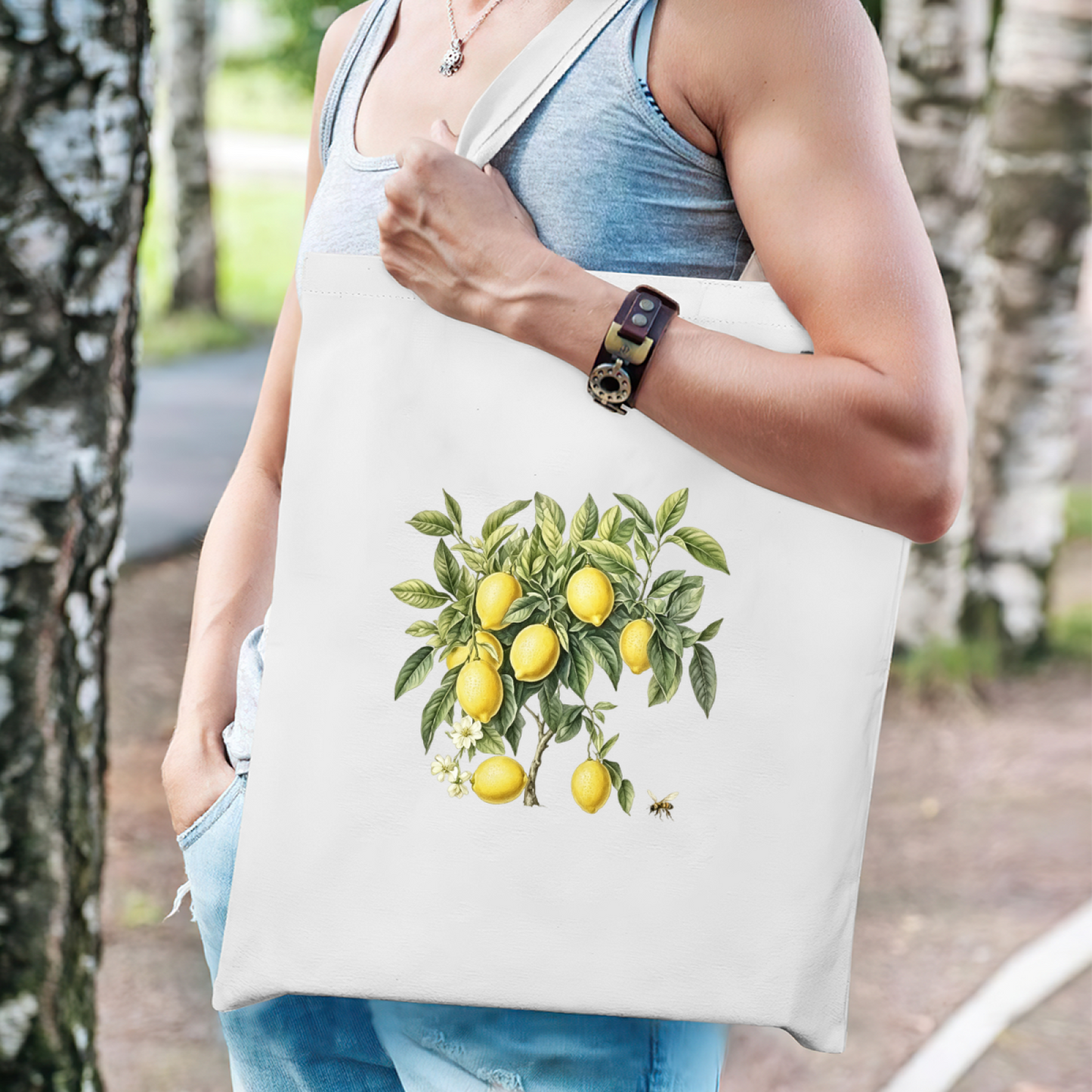 Soft Floral Minimal Print Canvas Tote | Sweet Casual Daily Carry Shoulder Bag