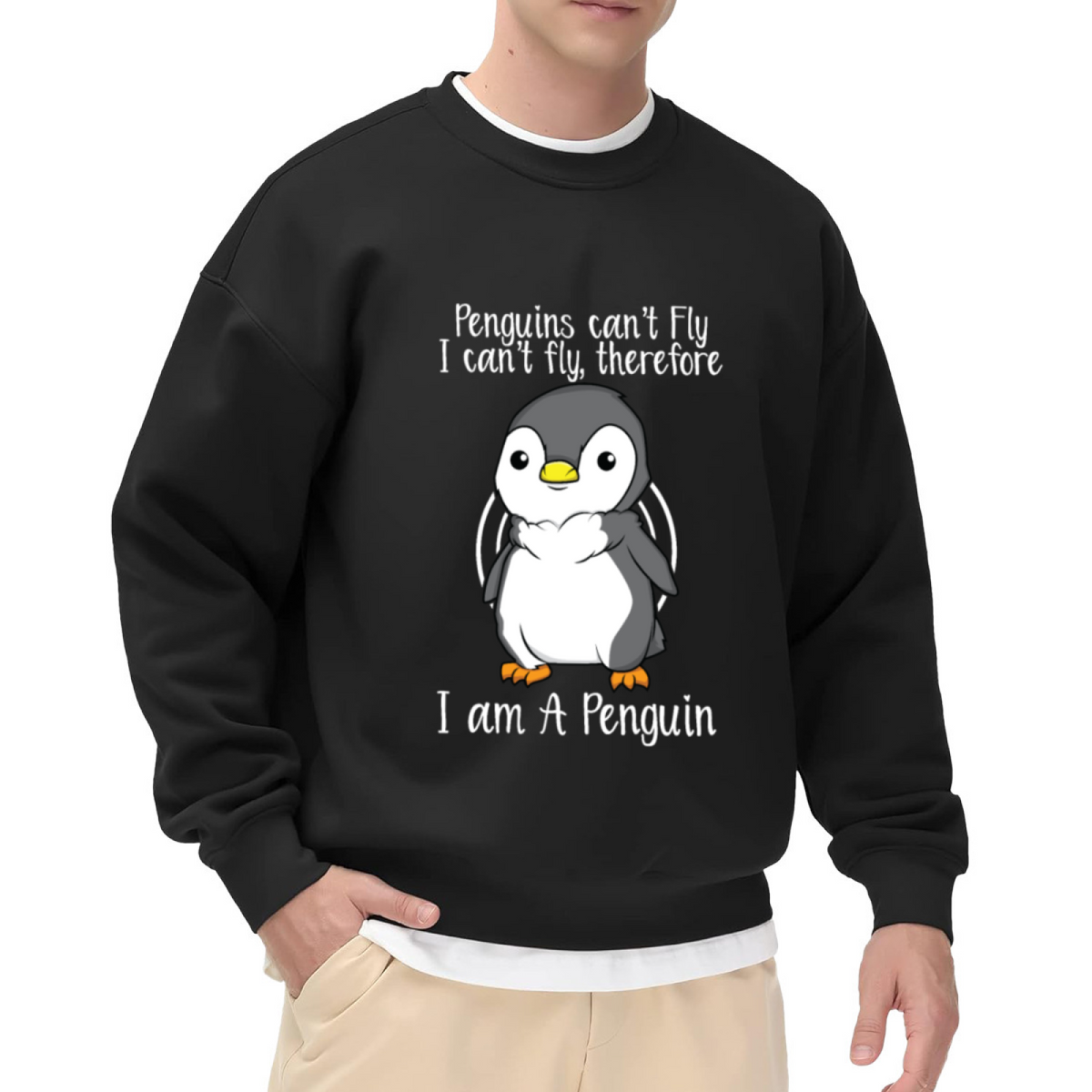 Cute Penguin Penguins Can¡¯t Fly Funny Quote Sweatshirt