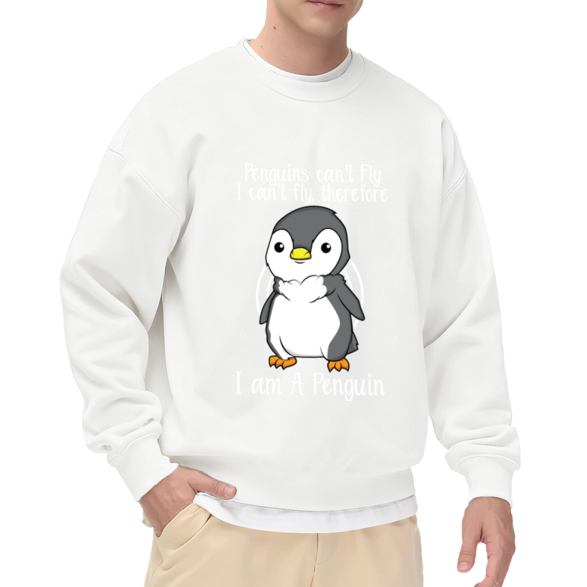 Cute Penguin Penguins Can¡¯t Fly Funny Quote Sweatshirt