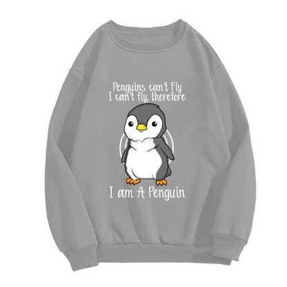 Cute Penguin Penguins Can¡¯t Fly Funny Quote Sweatshirt