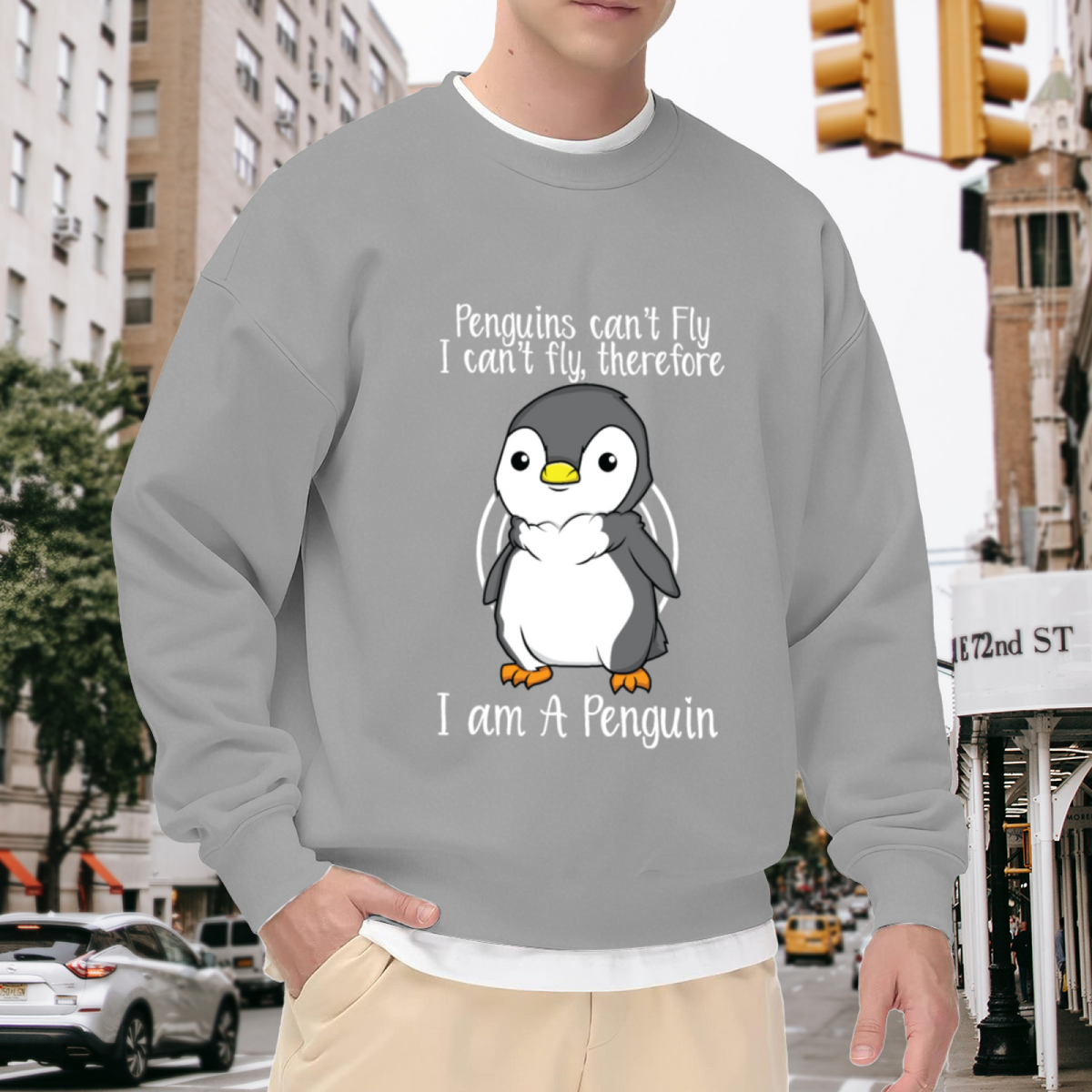Cute Penguin Penguins Can¡¯t Fly Funny Quote Sweatshirt