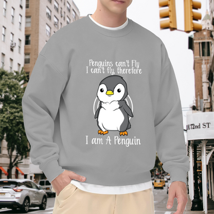 Cute Penguin Penguins Can¡¯t Fly Funny Quote Sweatshirt