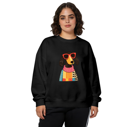 Sunflower Butterfly Nature Floral Art Trendy Crewneck Sweatshirt