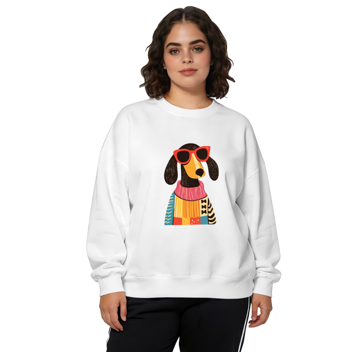 Sunflower Butterfly Nature Floral Art Trendy Crewneck Sweatshirt
