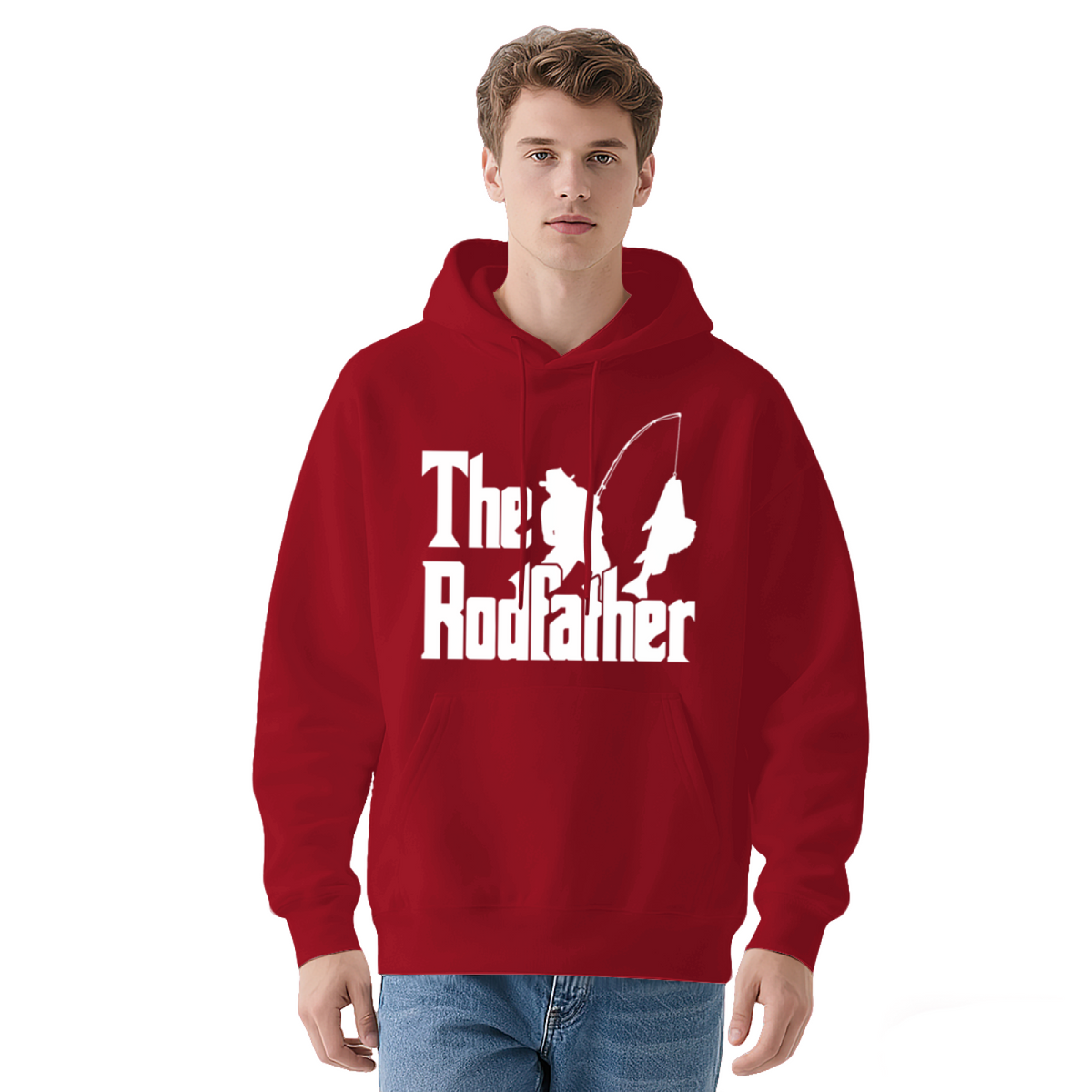 The Rodfather Fishing Lover Navy Hoodie, Comfort Angler Daily Hoodie