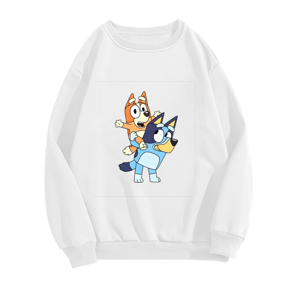 Cute Bluey & Bingo Cartoon Character Crewneck Sweatshirt
