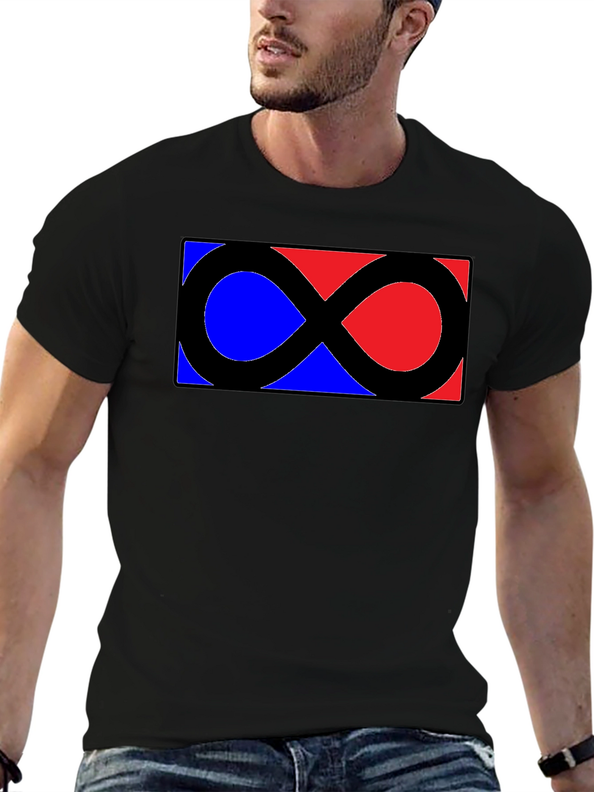 Infinity Symbol Graphic Tee - Classic Black Shirt