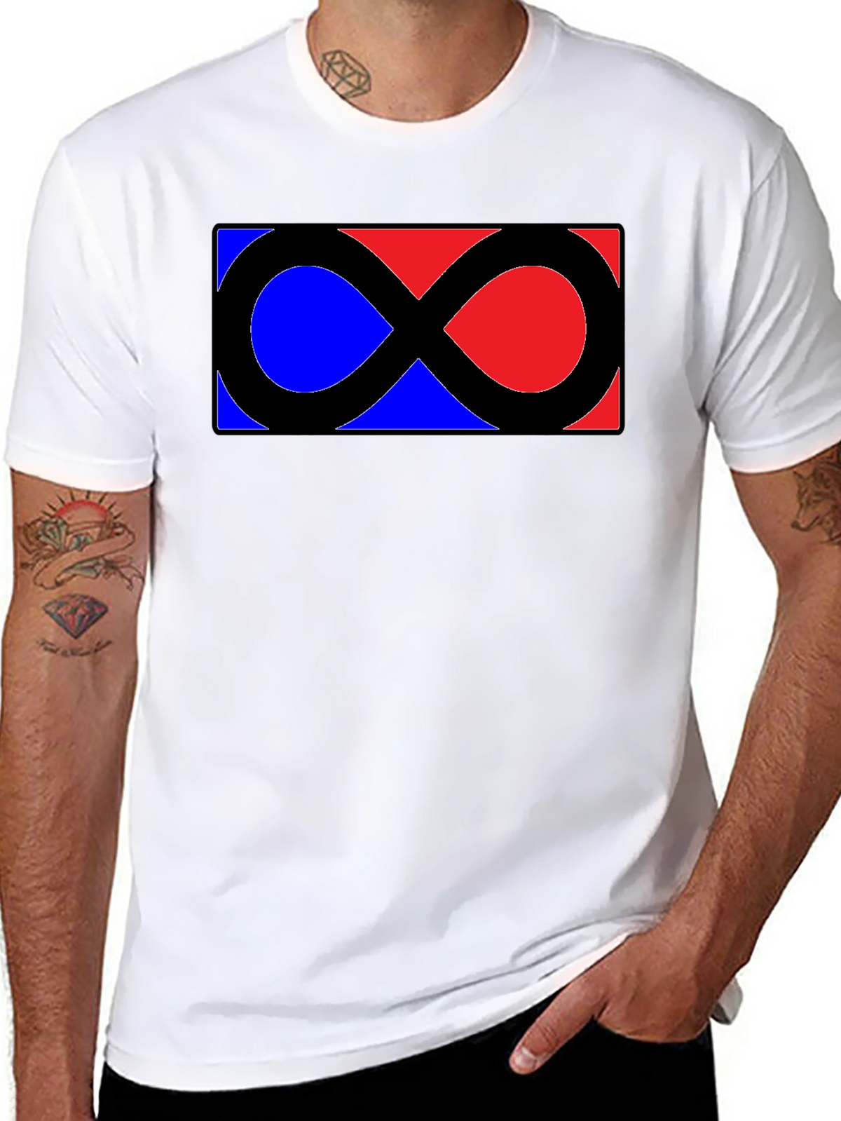 Infinity Symbol Graphic Tee - Classic Black Shirt