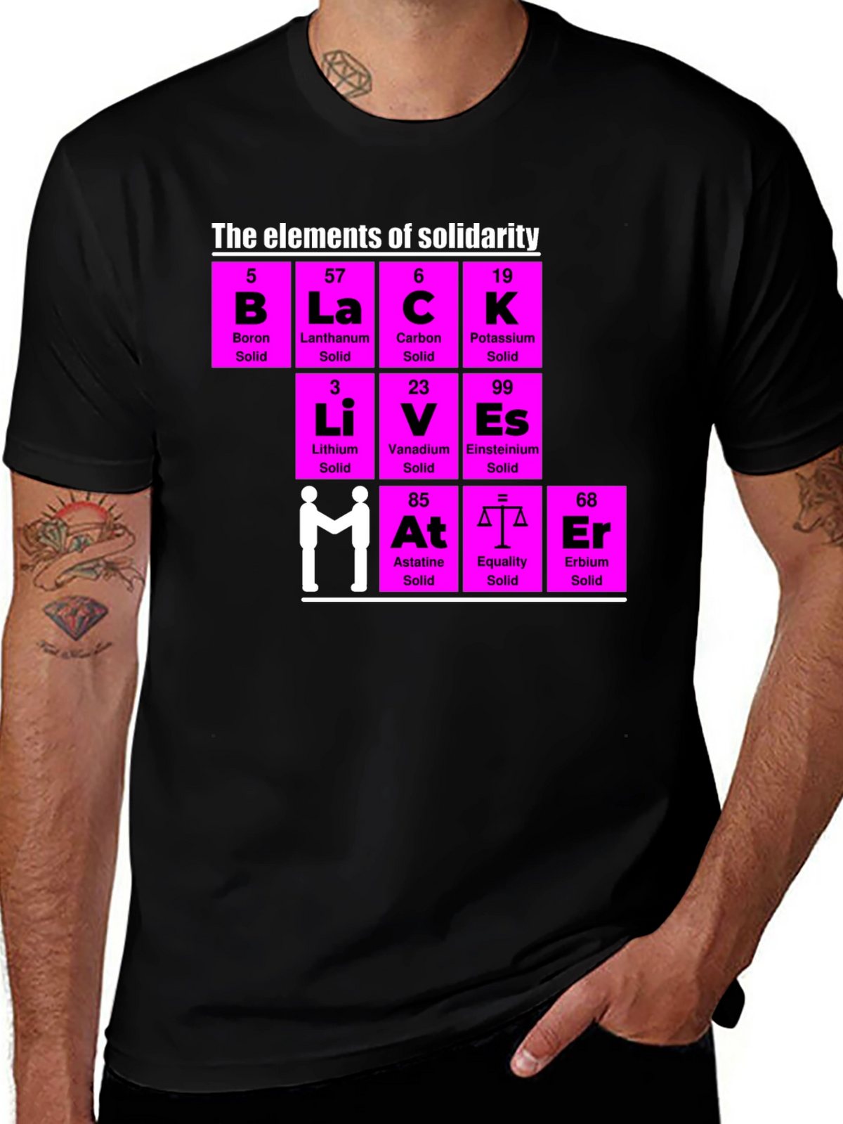 Elements of Solidarity T-Shirt - Black Lives