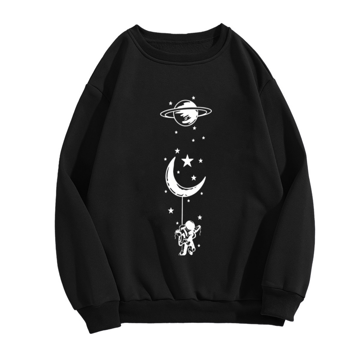 Astronaut Moon Planet Space Line Art Sweatshirt