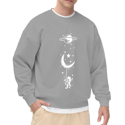 Astronaut Moon Planet Space Line Art Sweatshirt