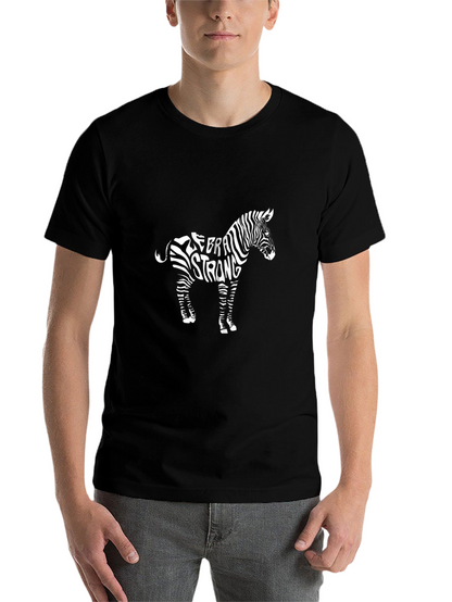 Zebra Strong Graphic T-Shirt - Black