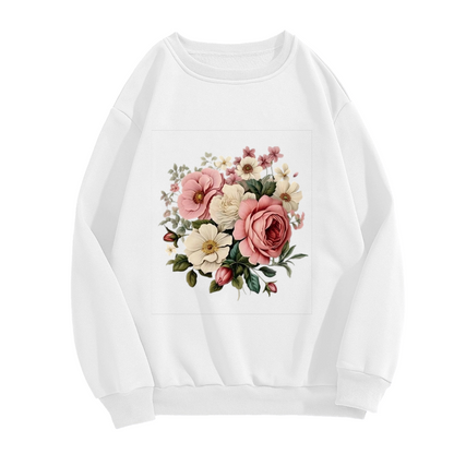 Vintage Retro Bouquet Floral Art Crewneck Sweatshirt