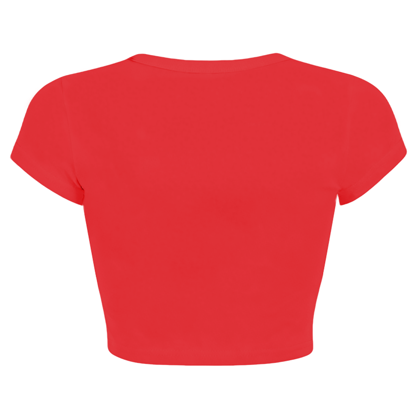 Classic Versace Bold Letter Red Crop Top ¨C Luxury Minimal Slim Fit Tee