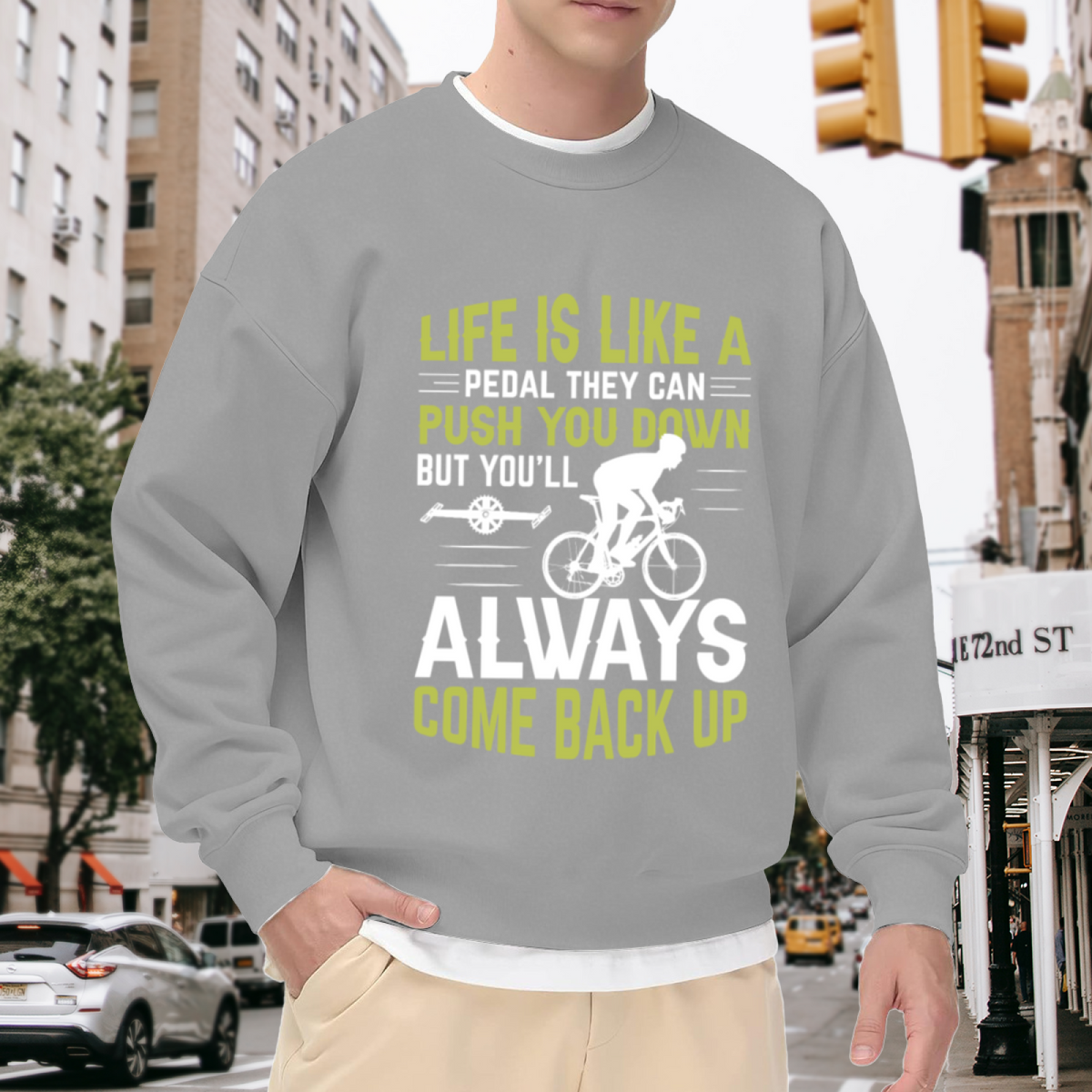 Funny Sarcastic Coffee Quote Daily Vibe Crewneck Sweatshirt