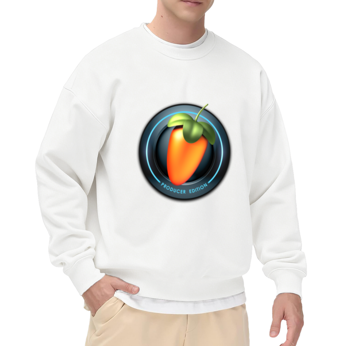 FL Studio Producer Edition Carrot Logo Music Producer Crewneck Sweatshirt