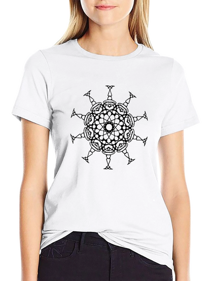 Geometric Mandala Black T-Shirt