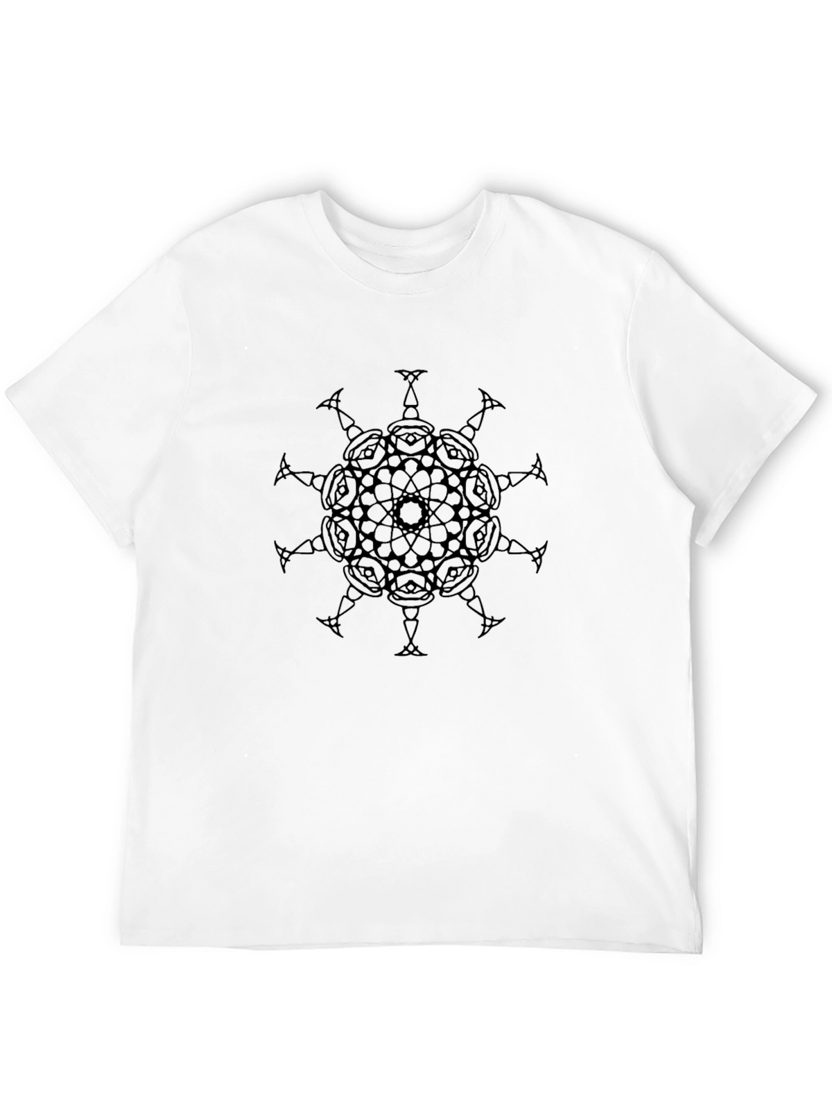 Geometric Mandala Black T-Shirt