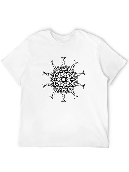 Geometric Mandala Black T-Shirt