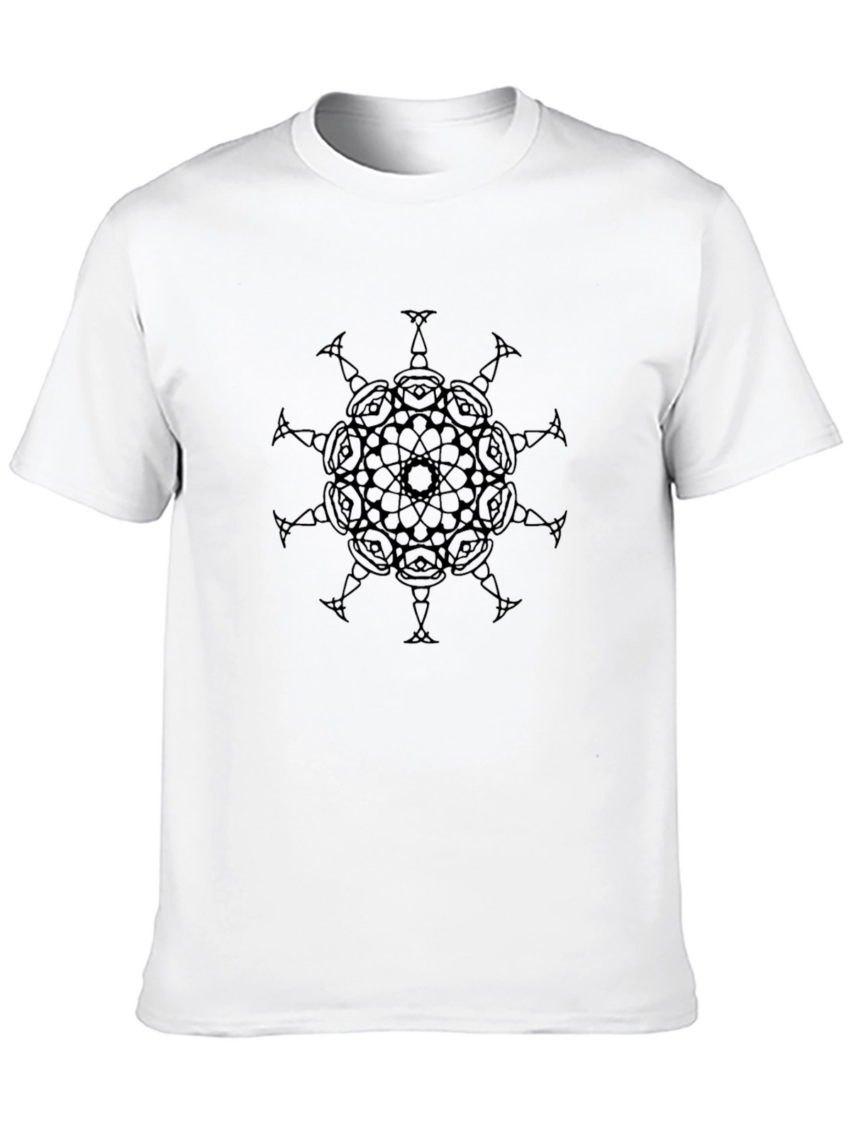 Geometric Mandala Black T-Shirt