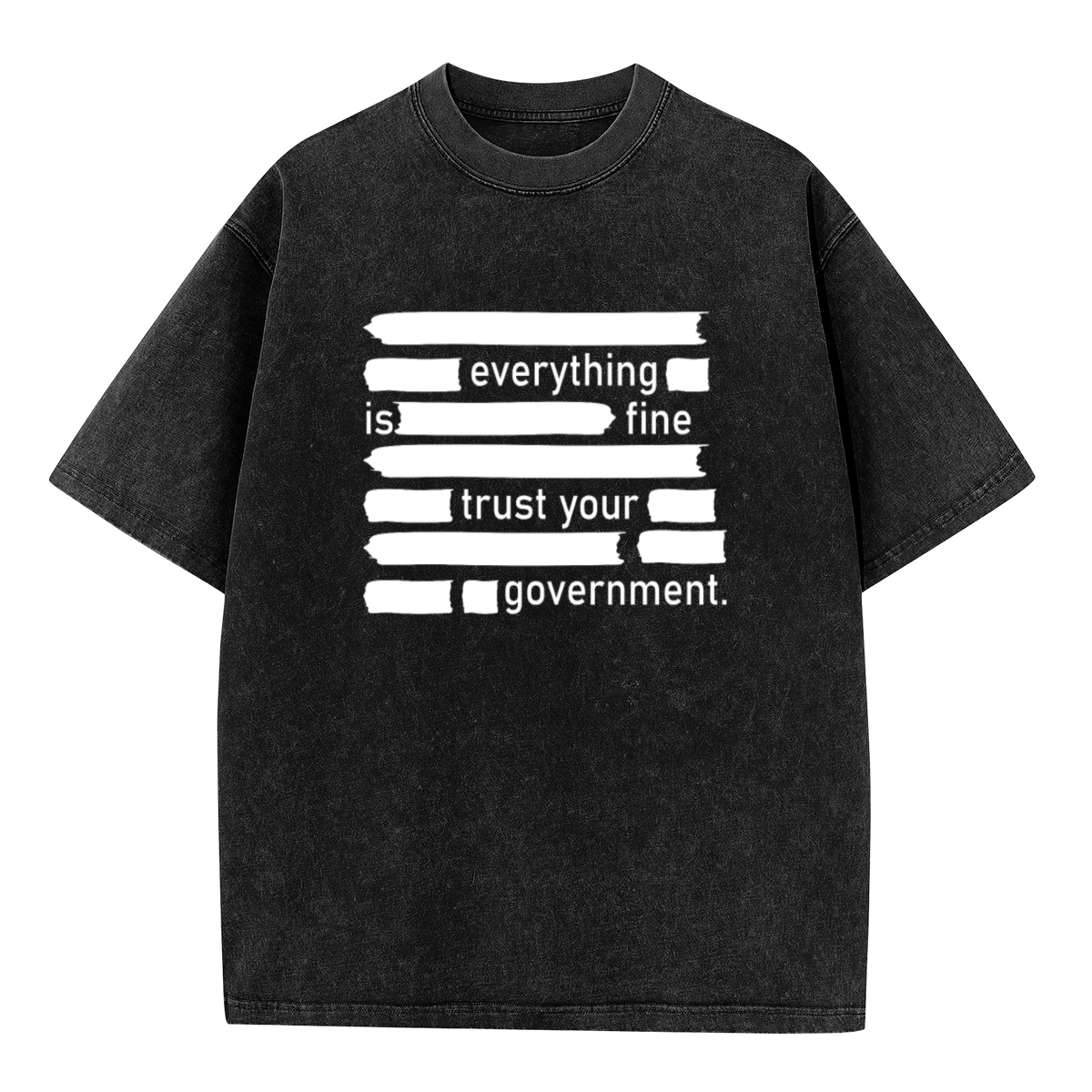 Everything Is Fine Trust Your Government Redacted Text