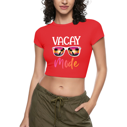 Vacay Mode Sunset Sunglasses Summer Hot Pink Crop Top