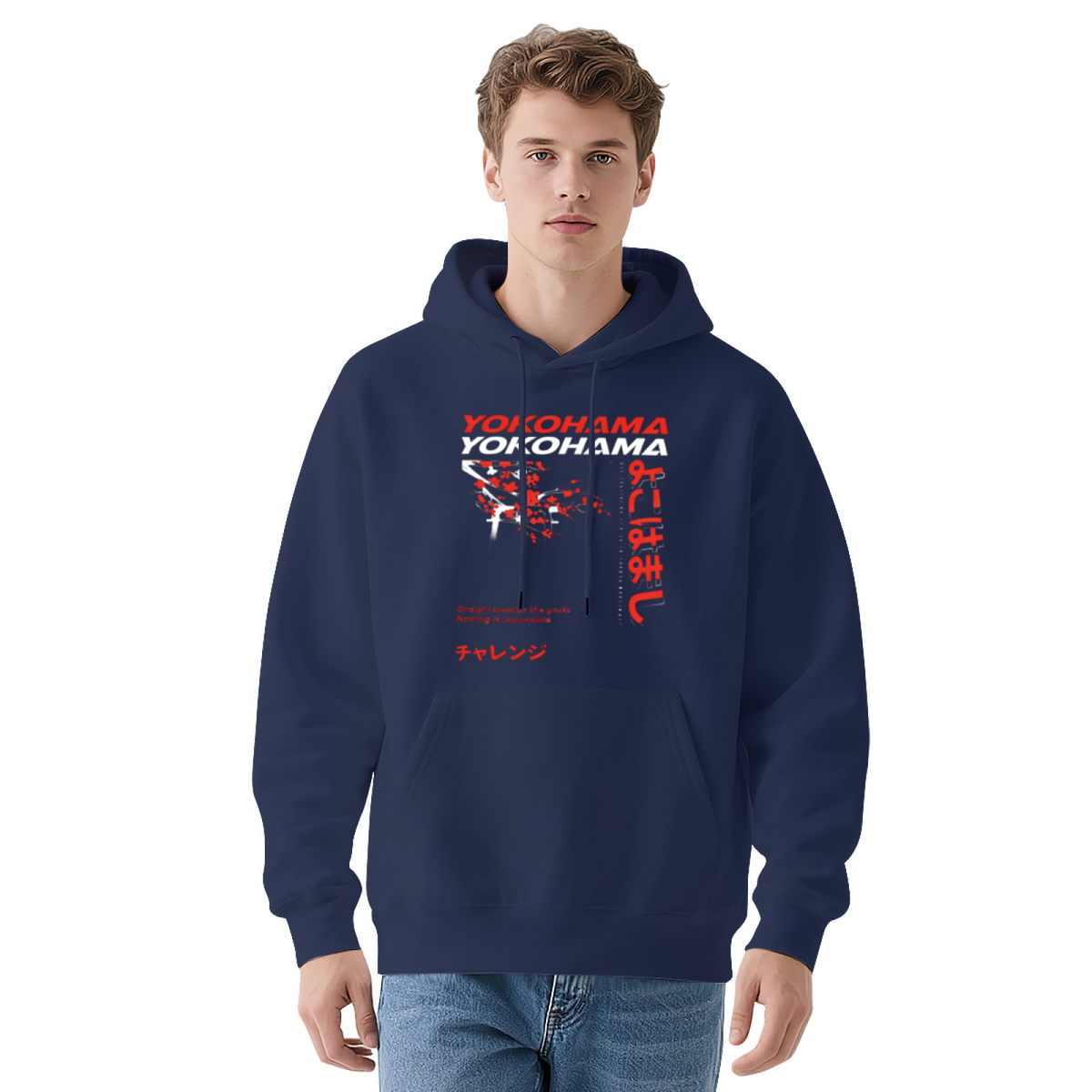 Yokohama Japan City Retro Urban Art Printed Hoodie