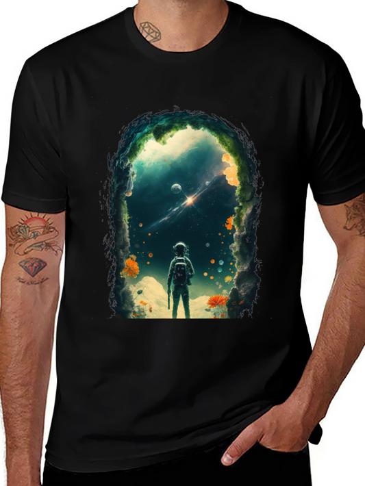 Astronaut Space Portal Graphic T-Shirt