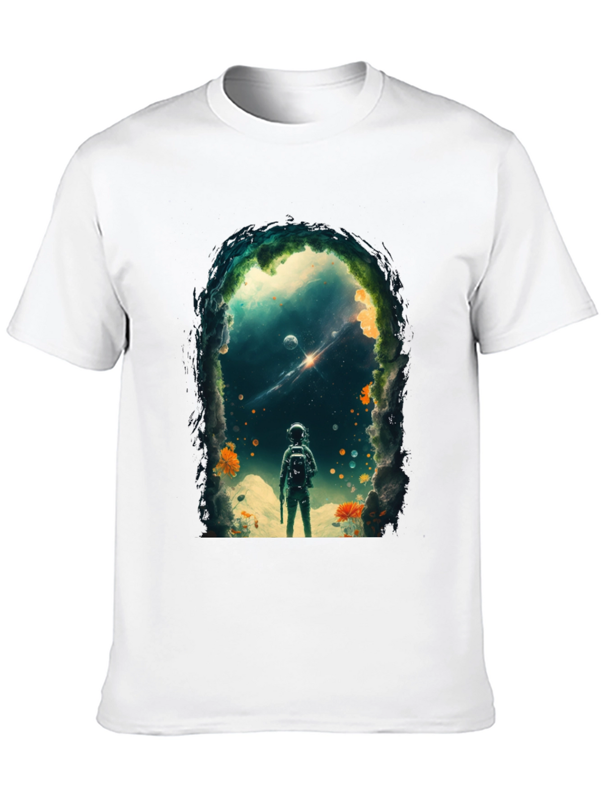 Astronaut Space Portal Graphic T-Shirt