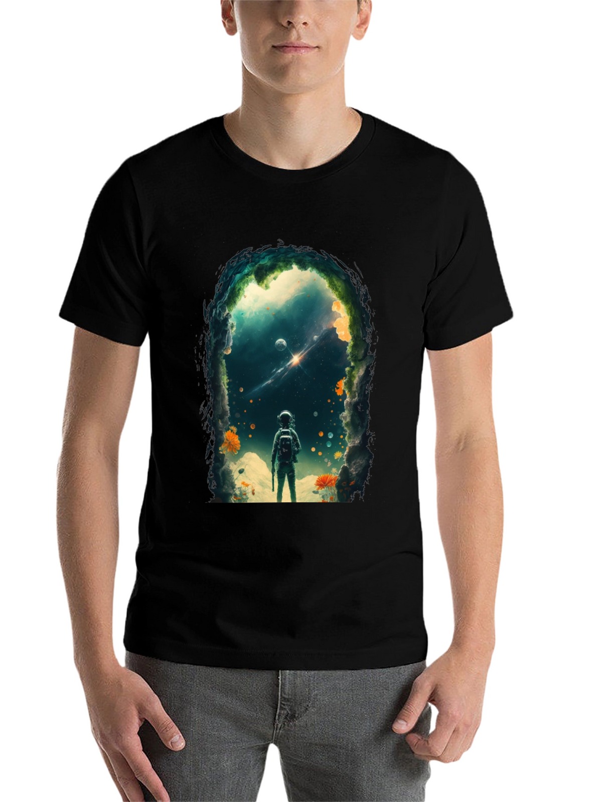 Astronaut Space Portal Graphic T-Shirt
