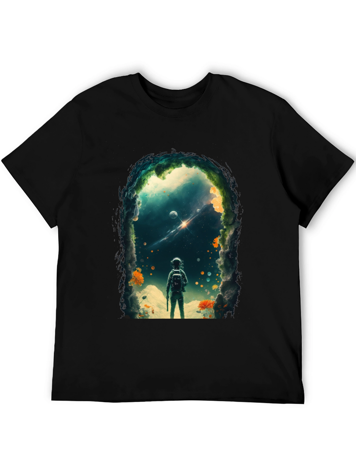 Astronaut Space Portal Graphic T-Shirt