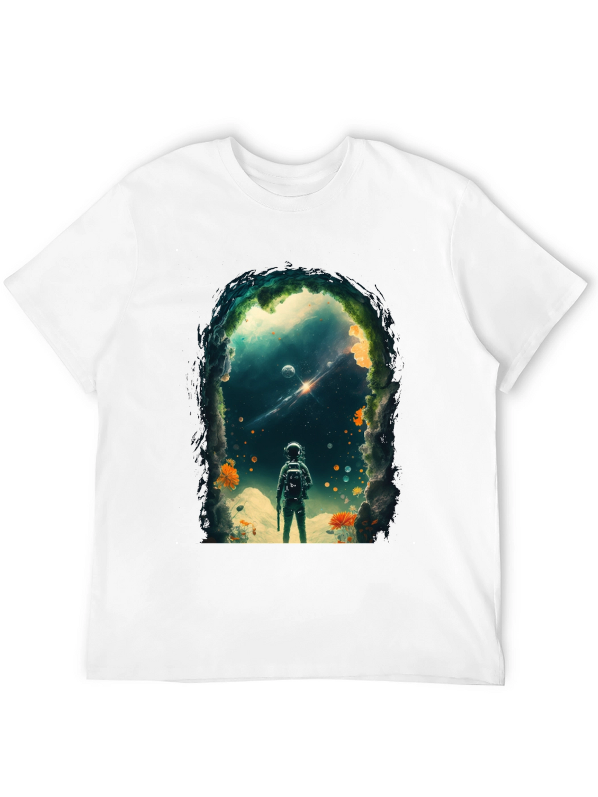 Astronaut Space Portal Graphic T-Shirt