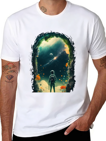 Astronaut Space Portal Graphic T-Shirt