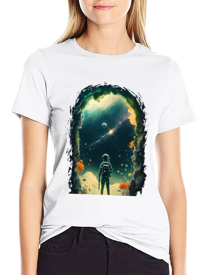Astronaut Space Portal Graphic T-Shirt