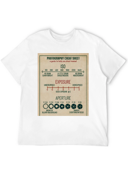 Photography Cheat Sheet T-Shirt - Camera Settings Guide Tee