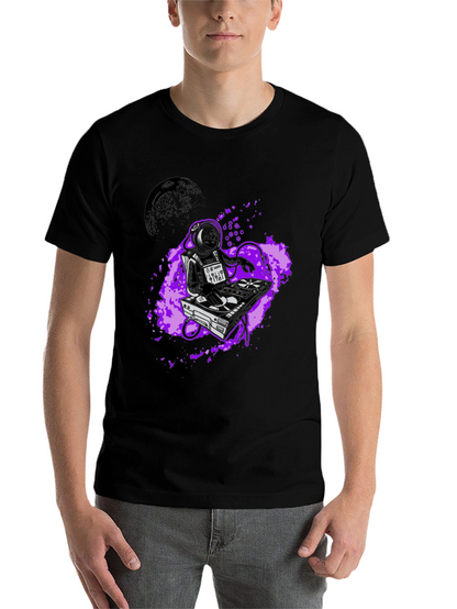 DJ Astronaut Graphic Tee - Space Beats T-Shirt