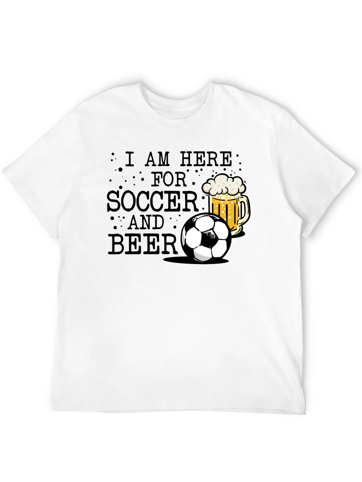 Soccer & Beer Graphic Tee - Casual Fan T-Shirt