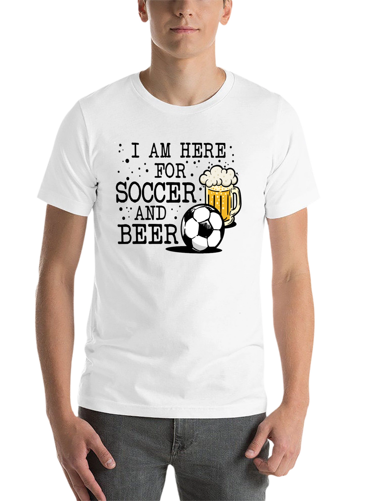 Soccer & Beer Graphic Tee - Casual Fan T-Shirt