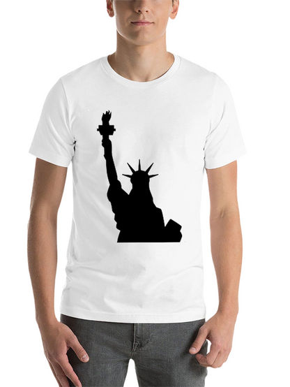 Statue of Liberty Black Graphic Tee - Patriotic Style