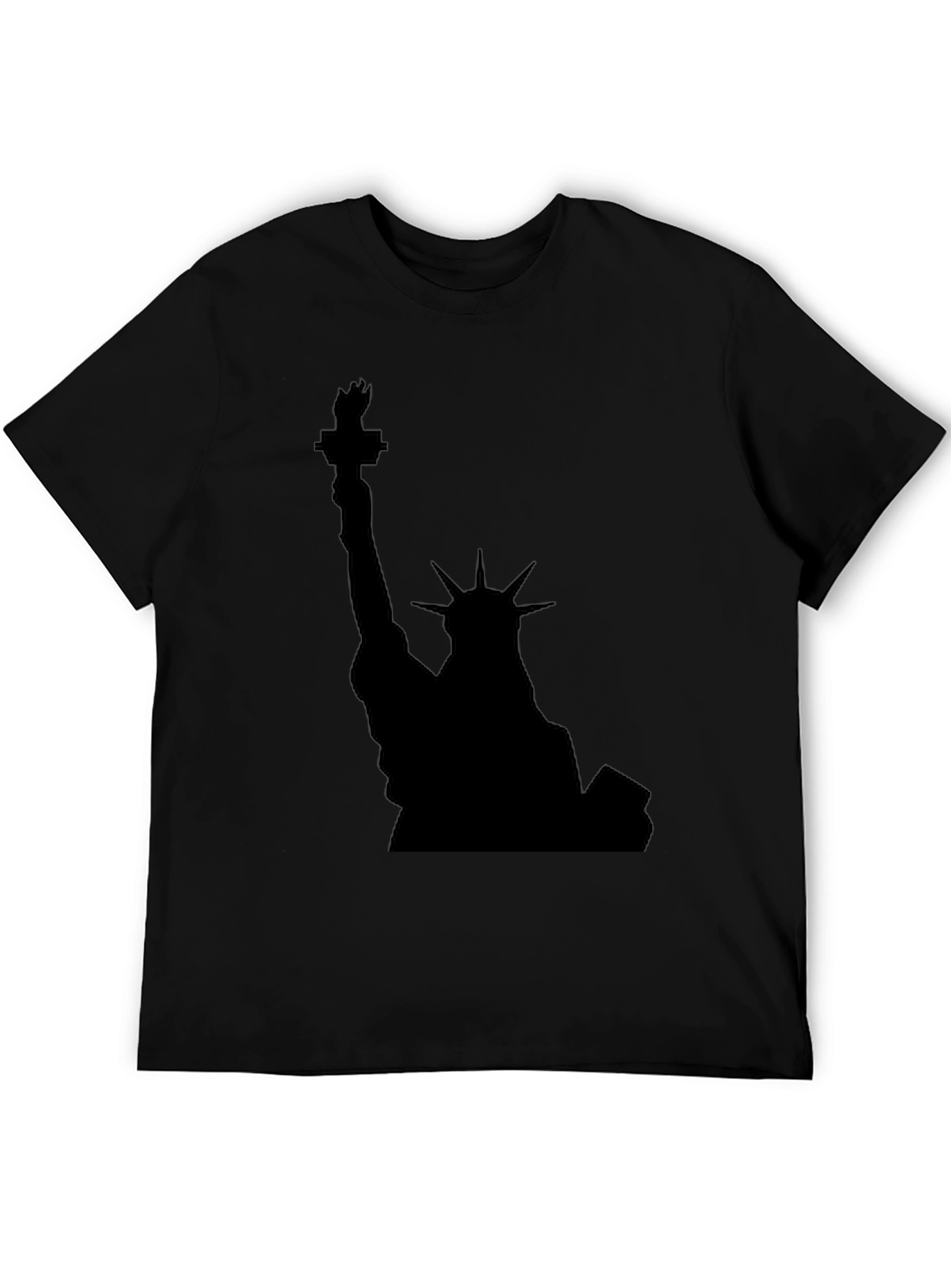 Statue of Liberty Black Graphic Tee - Patriotic Style