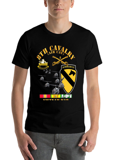 8th Cavalry Vietnam War T-Shirt Air Mobile Tee