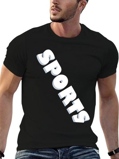 Sports Graphic Black T-Shirt