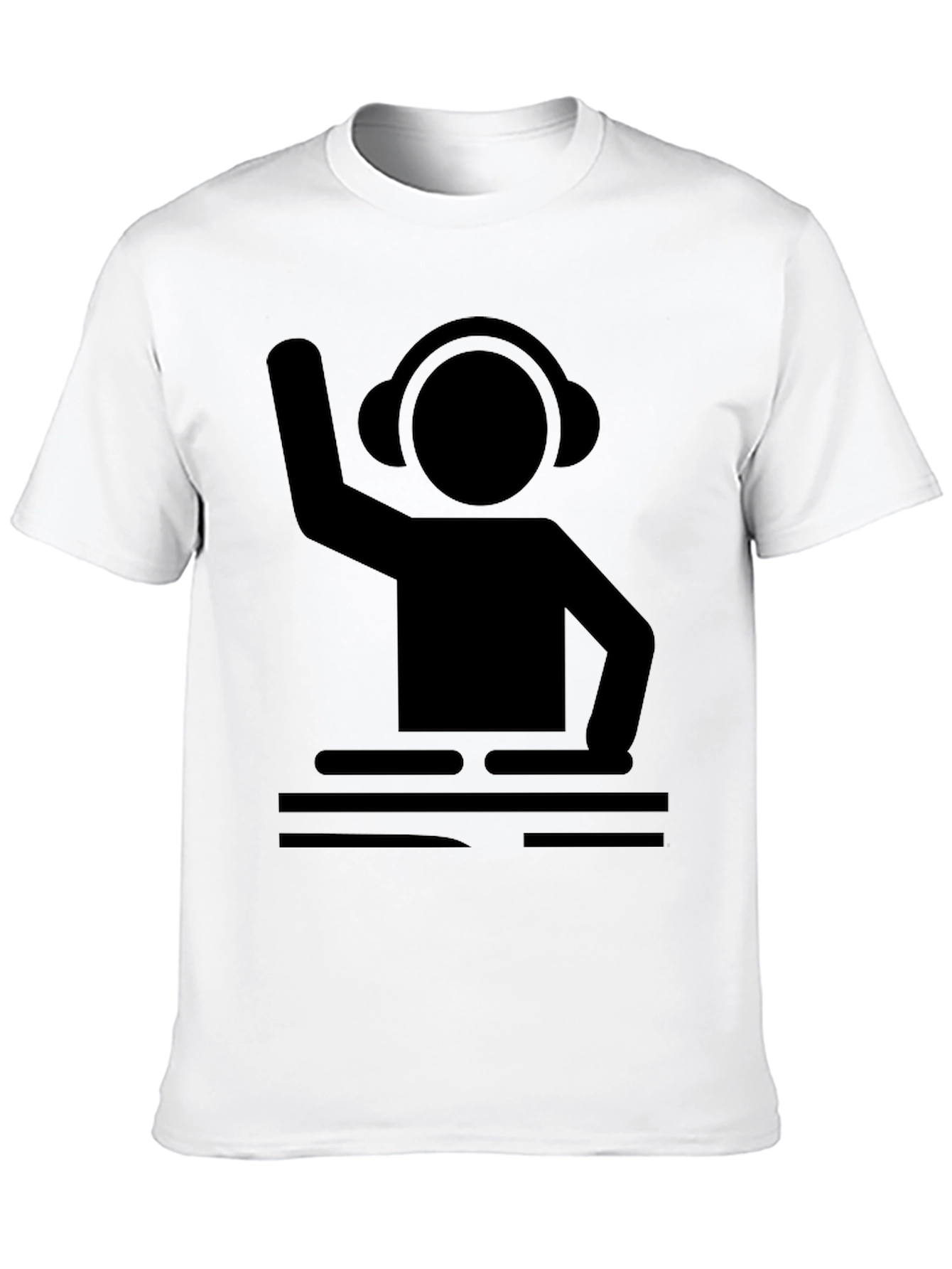 DJ Graphic Tee - Black Cotton T-Shirt