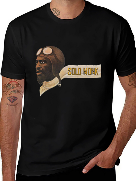 Solo Monk Pilot T-Shirt - Vintage Style Design