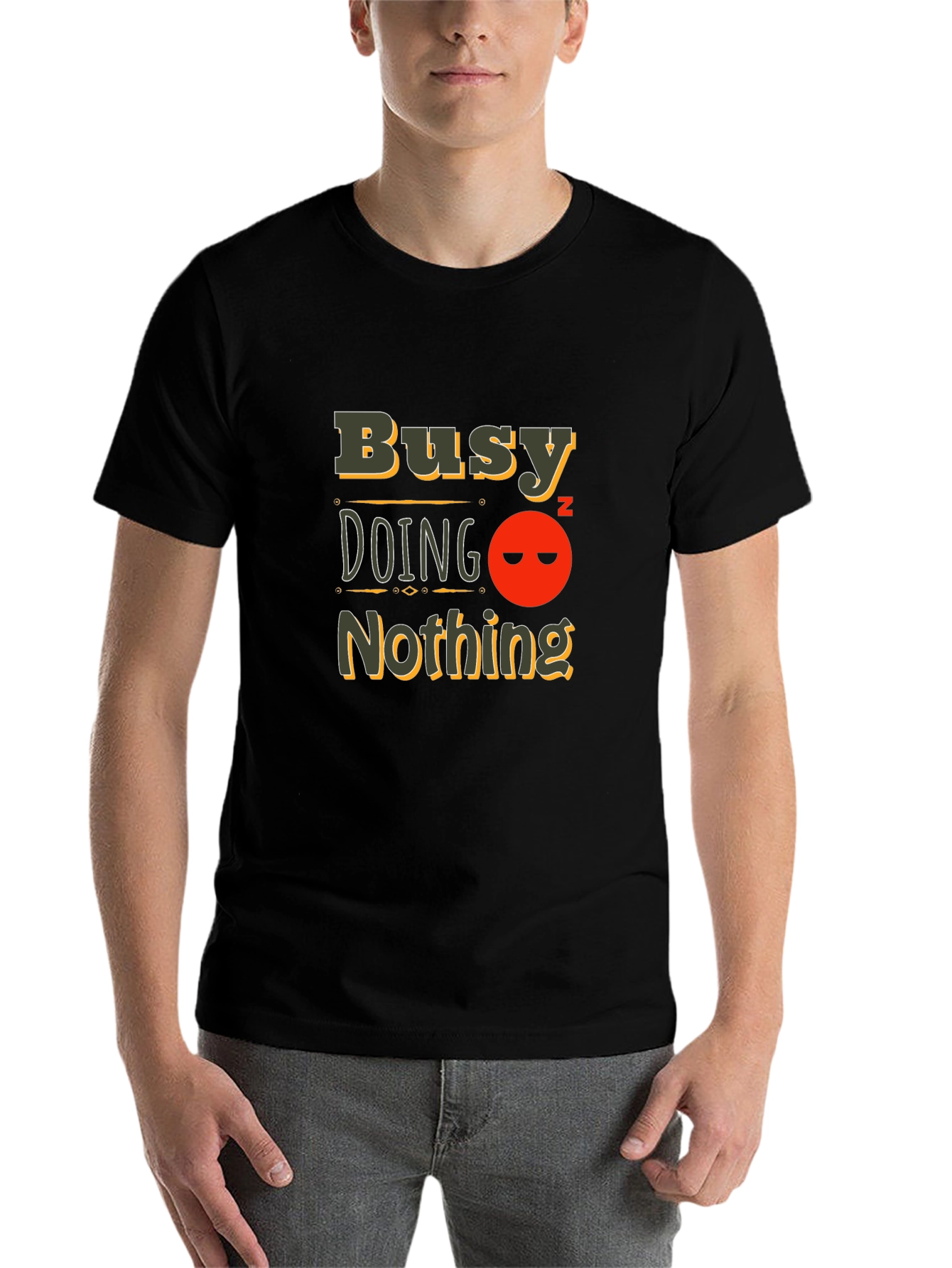 Busy Doing Nothing Black T-Shirt